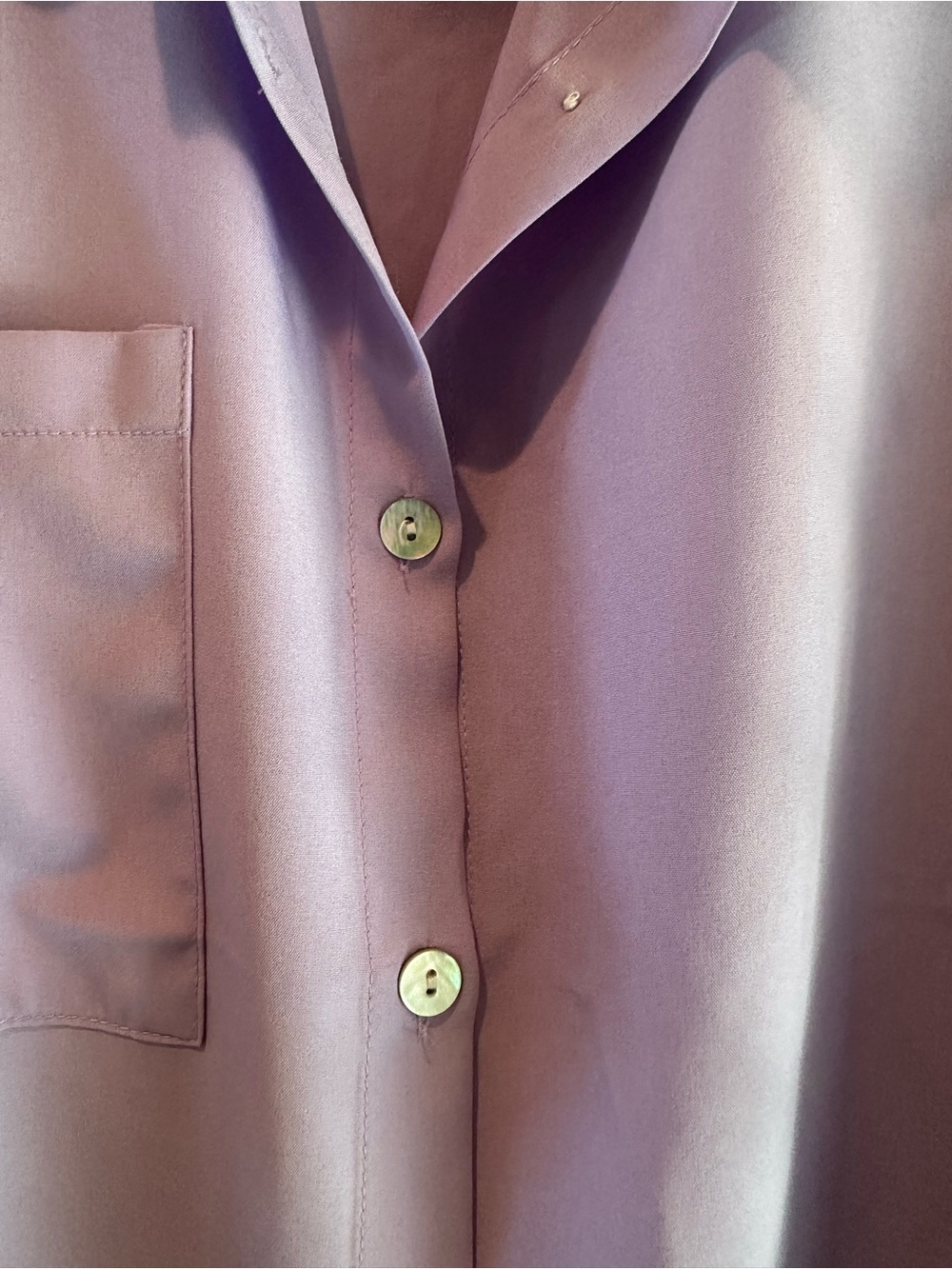 Seen + Seen Oversized Lavender Button-Up Shirt - Picture 2 of 5